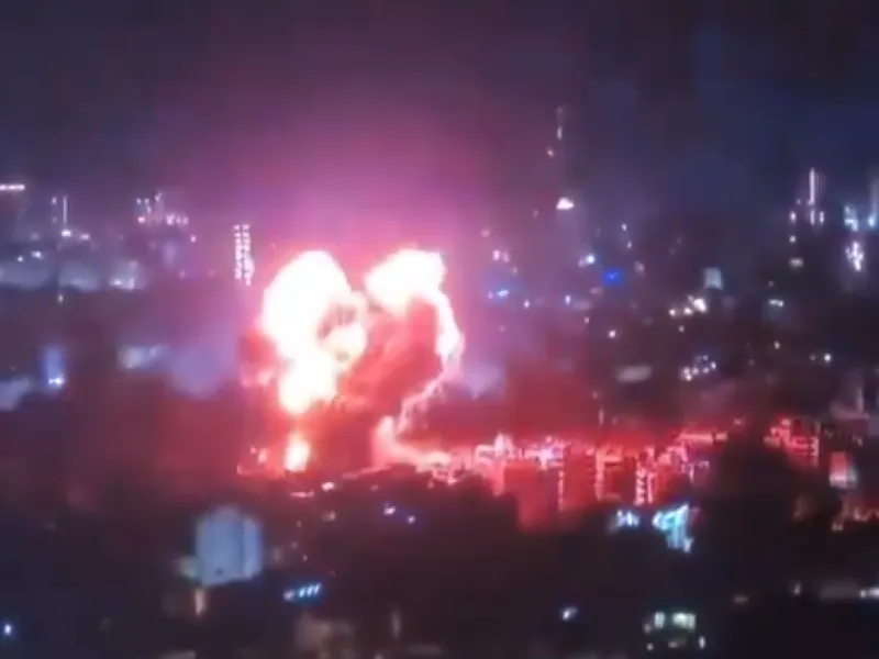 6 morți și 46 de răniți după o nouă serie de bombardamente Israeliene în centrul Beirutului - Foto: X/ @InvasionReport - Captură foto