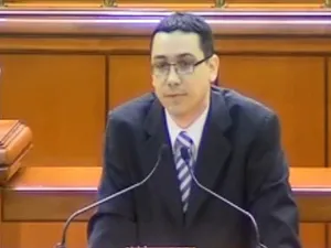 Victor Ponta, la moțiunea de cenzură din 2006/ Captură: Youtube