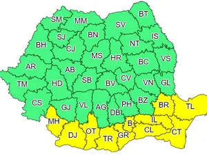 Un nou avertisment al meteorologilor pentru București și județele din sud. FOTO: ANMH