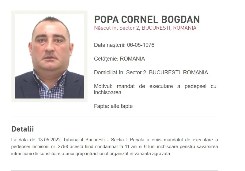 Încă o persoană dată în urmărire generală / FOTO: politiaromana.ro