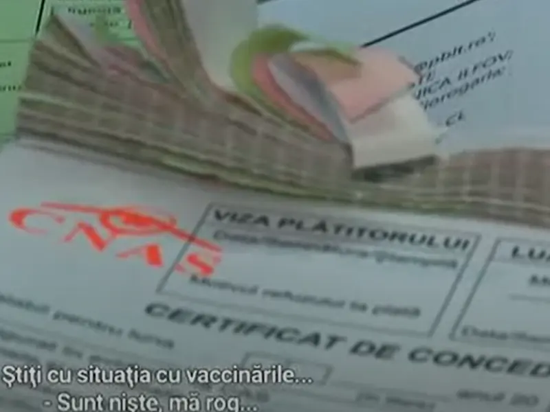 300 de lei pentru un certificat de vaccinare fals. Anchetă de amploare în Prahova. Captură TVR