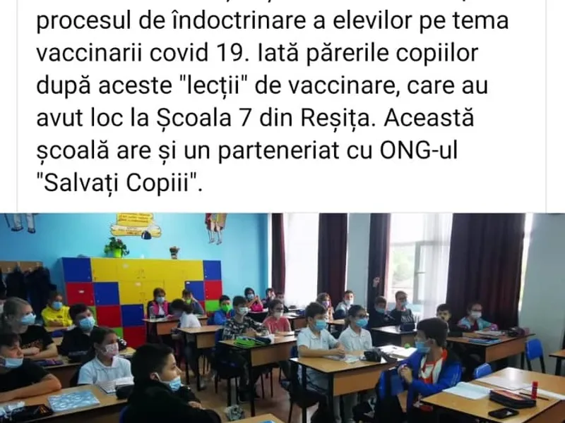 Fără speranță. Profesorii promovează masiv mesaje antivaccin pe grupurile de învățământ