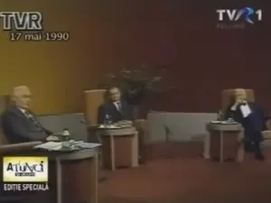 Ion Rațiu, Radu Câmpeanu și Ion Iliescu, la prezidențialele din mai 1990