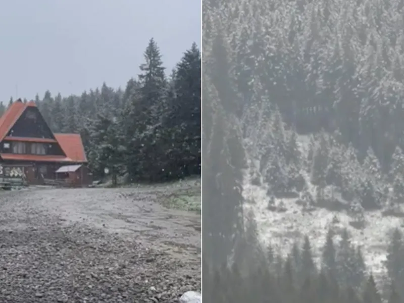 În ce oraș din țară s-a întors iarna? Turiștii s-au trezit cu ninsori și temperaturi scăzute Foto: captura video Antena3