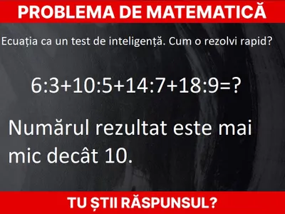 Problemă de matematică Foto: Newsweek