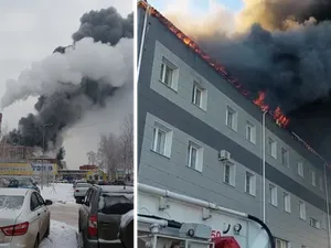 VIDEO Explozie devastatoare la o termocentrală din Rusia. 500 de persoane se aflau în clădire - FOTO: Twitter/@igorsushko