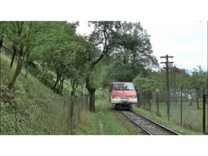 VIDEO Locuitorii unei comunități montane au transformat mașinile vechi Ford Transit în locomotive Foto:captură video youtube