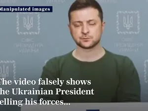 Acesta este un exemplu de deepfake cu Zelenski folosti de Rusia Foto: captură Youtube