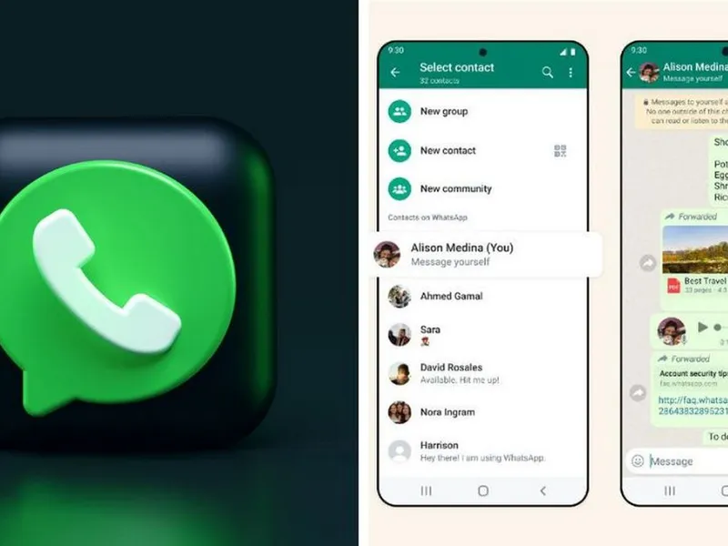 Noua facilitate WhatsApp se numeşte „Message Yourself”. / Foto: soyacincau.com