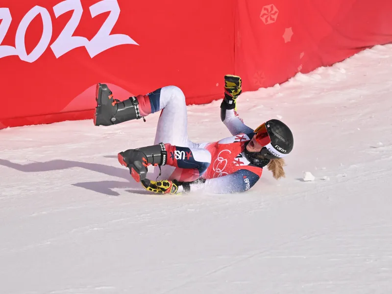 Schioarea Nina O’Brien, accidentare horror la JO de la Beijing. / Foto: digisport.ro