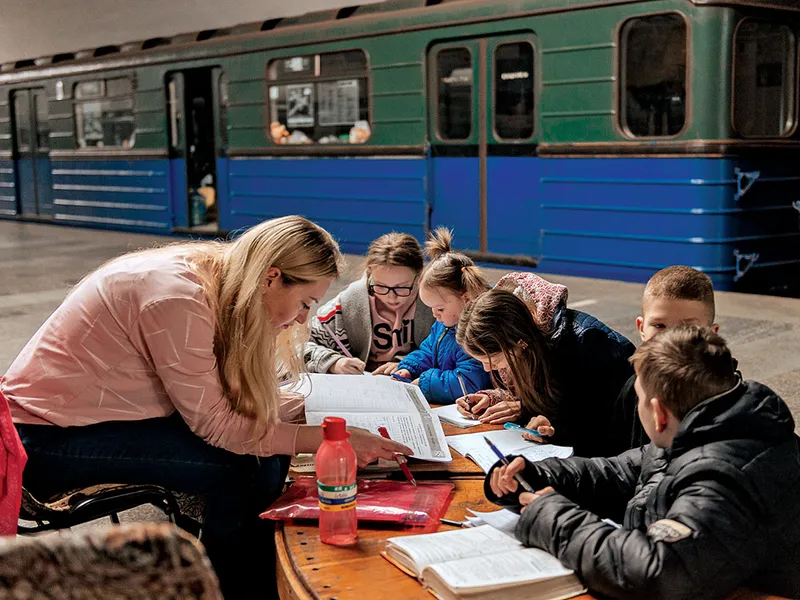 în metroul din Harkov