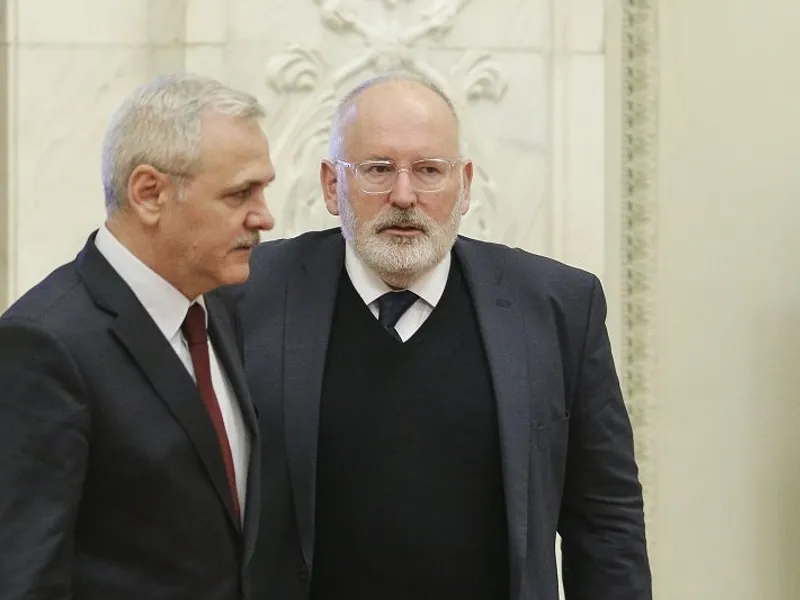 Dragnea și Timmermans. FOTO: Inquam Photos - Octav Ganea