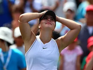 Bianca Andreescu, după victoria din semifinale. Foto Getty Images