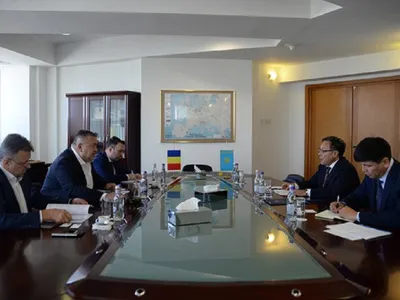 Președintele Camerei de Comerț și Industrie a României (CCIR), Mihai Daraban, a primit, în data de 6 septembrie a.c., vizita E.S. dl. Yerlik Ali, Ambasadorul desemnat al Republicii Kazahstan în România Foto: CCIR