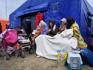 Refugiați ucraineni la Siret, în județul Suceava - Foto: INQUAM PHOTOS/ Alex Nicodim