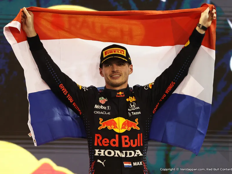 Max Verstappen, pentru prima dată campion mondial. FOTO: Facebook