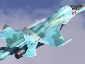 „Să vă fie pământul cer, fraților”. Un bombardier rusesc Su-34 a fost doborât deasupra Ucrainei, susțin surse militare din Rusia