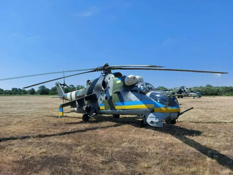 Elicopterul Mi- 24B este un amestec de avion de atac și vehicul de luptă de infanterie/ Foto: Facebook/ Forțele Aeriene Ucrainene