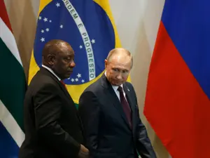 Președintele Africii de Sud Cyril Ramaphosa și Vladimir Putin-Foto: Profimedia Images