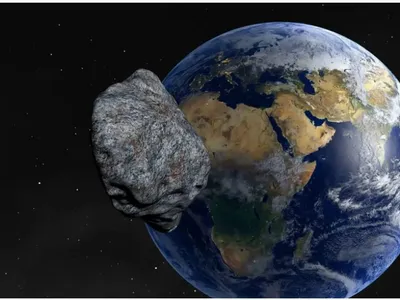 Un asteroid, aproape de Pământ/Foto: yahoo