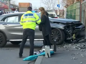 Accidentul auto din Sectorul 2 al Capitalei, în care au murit două fetițe. Sursă imagine: Digi24