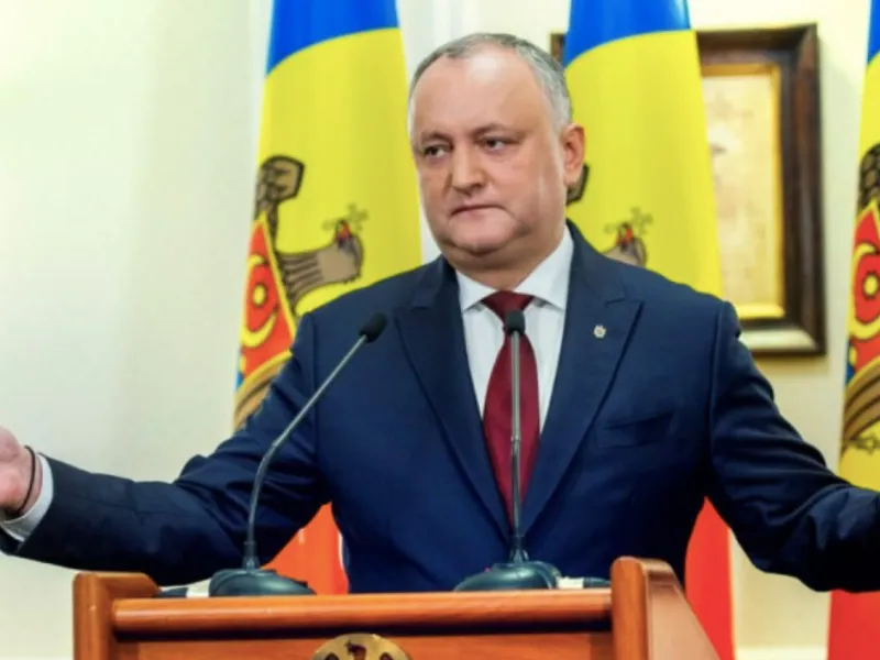 Igor Dodon, președintele Moldovei, fericit că moțiunea a picat/FOTO: tv8.md