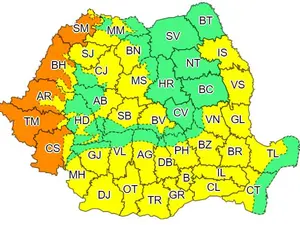Zone din judeţele Satu Mare, Bihor, Arad, Timiş şi Caraş-Severin se vor afla luni şi marţi sub Cod portocaliu de căldură şi disconfort termic accentuat. / Foto: meteoromania.ro