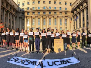 Protest al feministelor, la moartea Alexandrei. FOTO: Eli Driu/ Facebook Feminism România