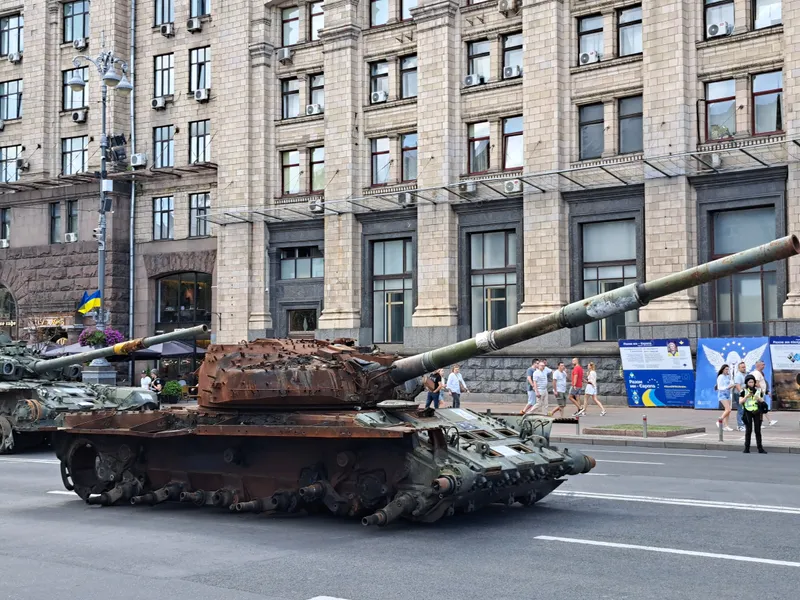 Ziua Națională a Ucrainei, în sunetul alarmelor antiaeriene - Foto: Newsweek România / Remus Cernea