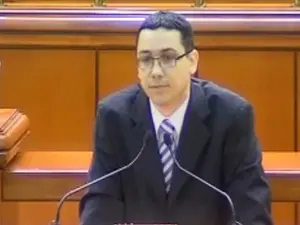 Victor Ponta, la moțiunea de cenzură din 2006/ Captură: Youtube