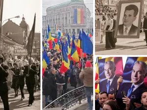 Călin Georgescu scoate românii la horă cum îi ducea Ceaușescu pe stadioane la 23 august - Foto: Profimedia images