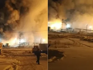 VIDEO S-a dezlănțuit iadul în Rusia după ce o instalație de gaze și petrol a explodat - FOTO: Profimedia