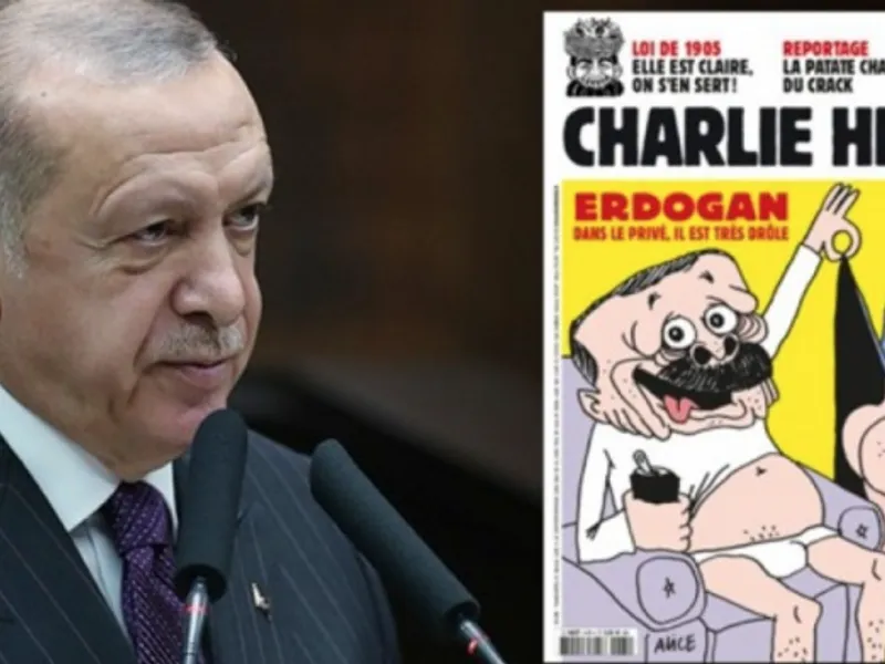 Caricatura din Charlie Hebdo, considerată vulgară, obscenă și dezonorantă. / Foto: jurnaldincipru.com