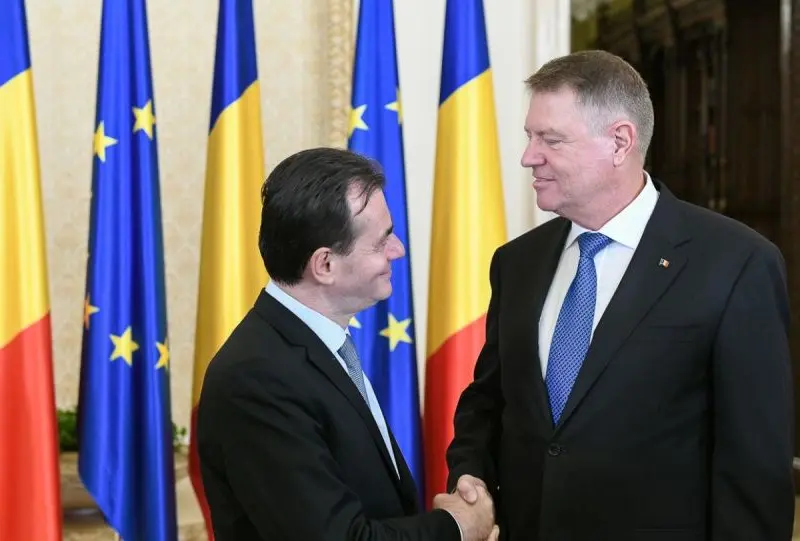 Președintele Klaus Iohannis a avut o scurtă întrevedere cu Ludovic Orban/FOTO: Presidency