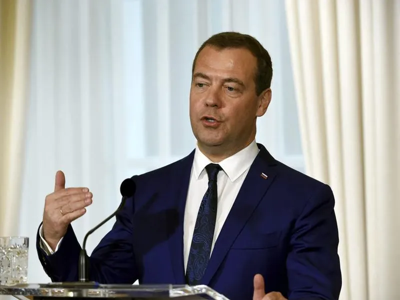 Dmitri Medvedev, fost preşedinte şi premier rus, în prezent vicepreşedinte al Consiliului de Securitate al Federaţiei Ruse- Foto: PROFIMEDIA IMAGES