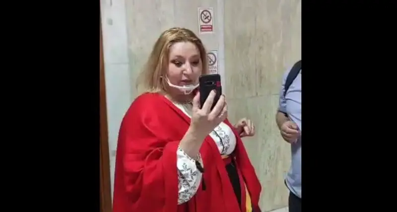 Diana Șoșoacă, în Parlament. Sursa: Facebook