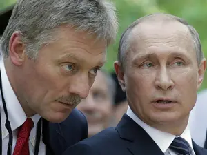 Dmitri Peskov și Vladimir Putin (imagine cu caracter ilustrativ) - Foto: Profimedia Images