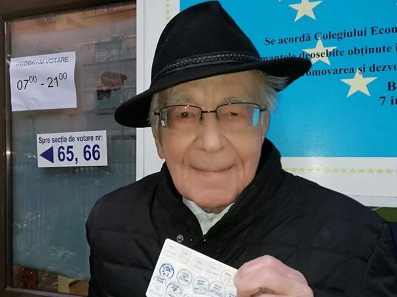 Mihai Șora a votat/FOTO: facebook.com