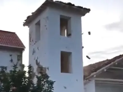 Seismul a distrus mai multe clădiri. FOTO: Captură video