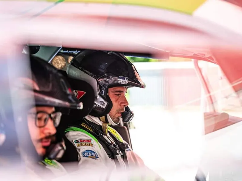 Simone Tempestini a terminat Rally di Roma Capitale pe locul 3 la Under 28 și pe 7 la general. / Foto: Napoca Rally Academy, Facebook