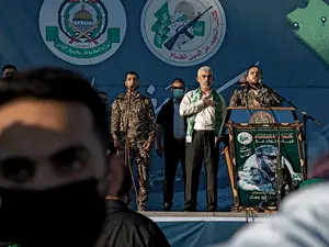 Șeful Hamas Yahya Sinwar (aici în mai 2021 în orașul Gaza) este în mare parte responsabil pentru atacul Hamas.