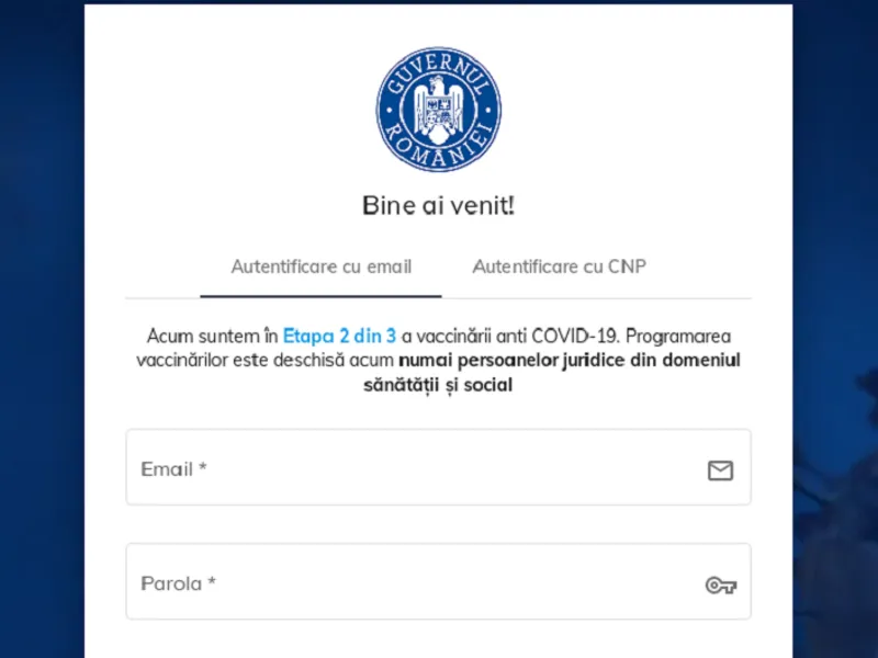 Platforma online pentru programarea în etapa a II-a a campaniei de vaccinare/FOTO: News.ro