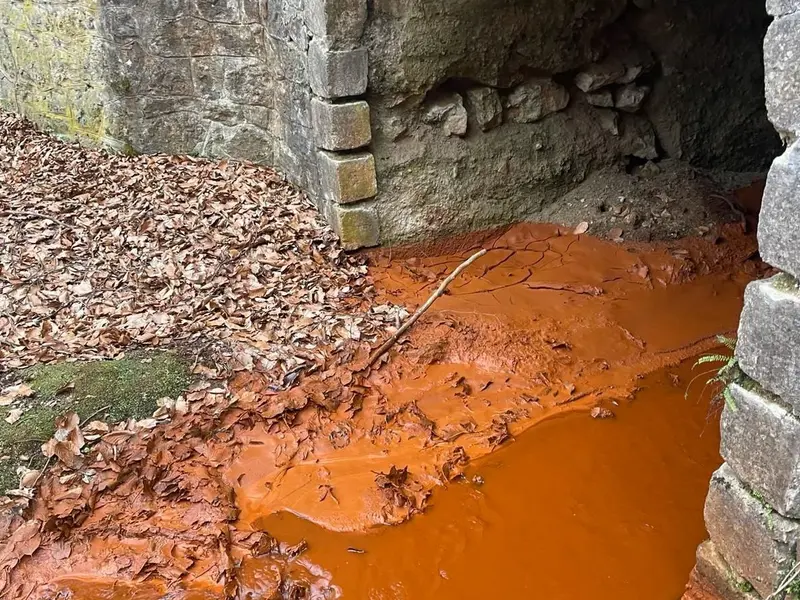 Alertă, pe Valea Borod! Un afluent al Crişului Repede are apa roșie. „Vinovat” ar fi un cutremur - Foto: Apele Române/Facebook