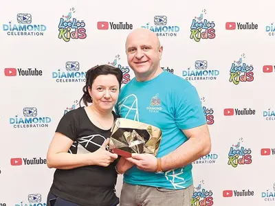 ristina și Alexandru Badan la ceremonia de decernare a distincției Diamond Button