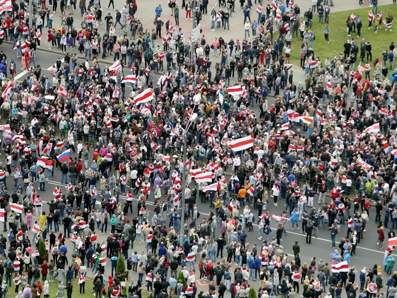 Protest în Belarus împotriva rezultatelor alegerilor prezidențiale din 2020-Foto: Profimedia Images