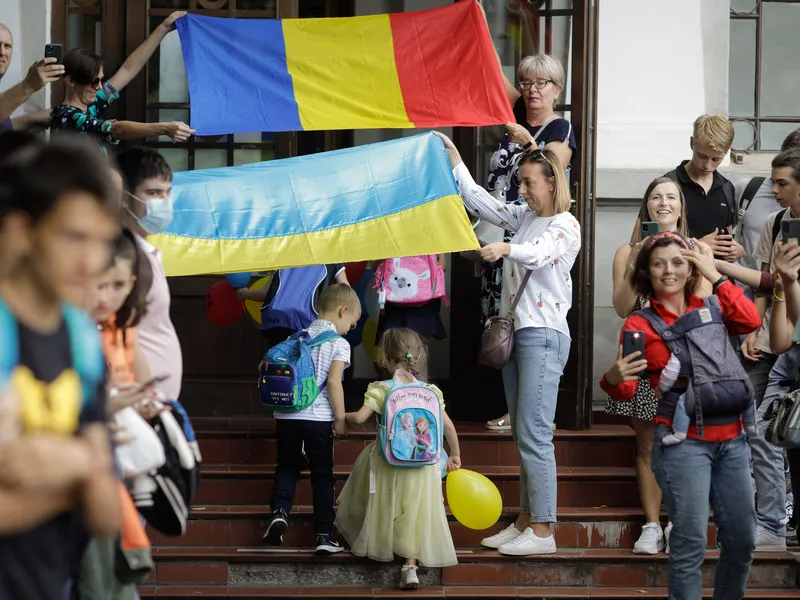 Copiii refugiaților ucraineni merg la școală în România. / Foto: Inquam Photos / George Călin