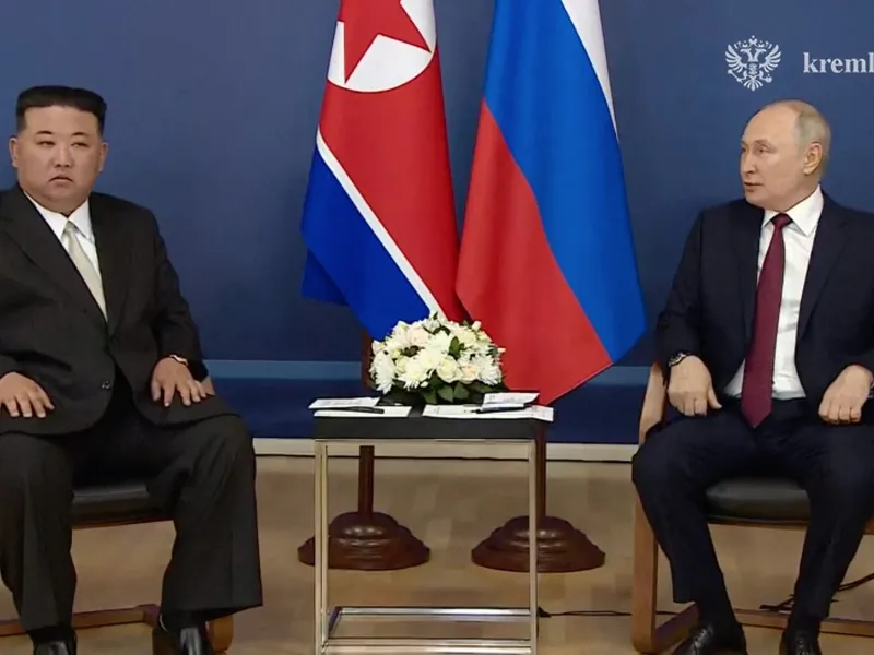 Kim Jong-Un și Vladimir Putin - Foto: Profimedia Images