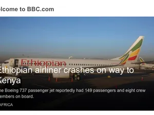 Avionul se afla în drum spre Kenya/FOTO: bbc.com