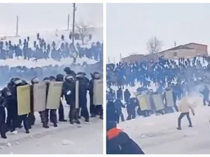 VIDEO Revoltă împotriva lui Putin în Rusia. 4.000 de oameni s-au bătut cu poliția - Foto: Captură video/X