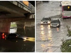 Prăpăd în nord-vestul României după codul roșu de furtuni. Gara unui mare oraș, blocată complet - Foto: Facebook/ Colaj/ Imagine cu caracter ilustrativ